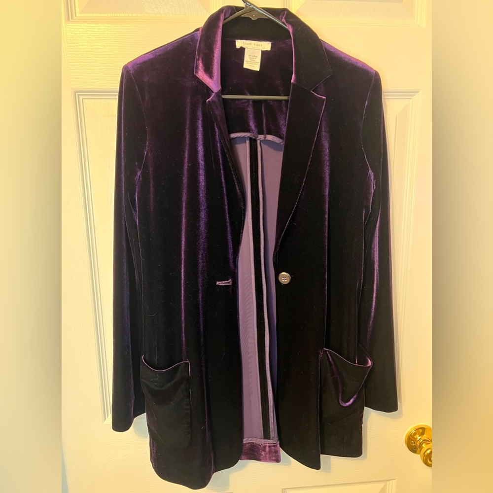 Designer Women’s Purple Velvet Blazer
